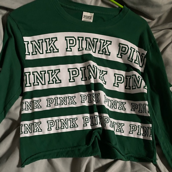 PINK CROP TOP ( LONG SLEEVE ) - Picture 1 of 2